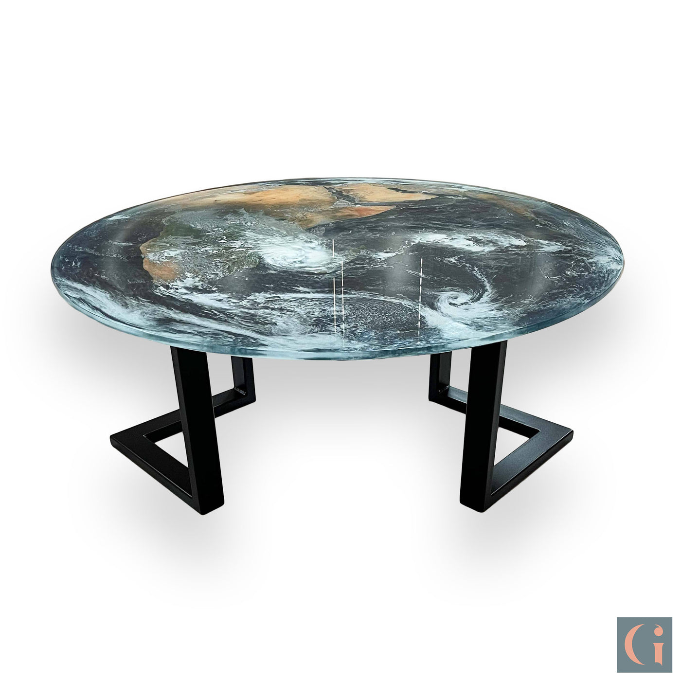 EARTH - Circle Glass Coffee Table