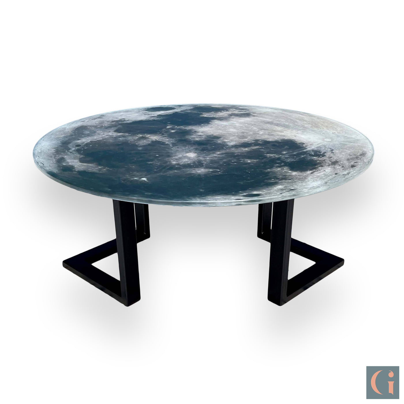 MOON - Circle Glass Coffee Table