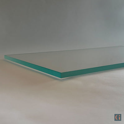 Ultra Clear Rectangle Shelf Powdered Edge