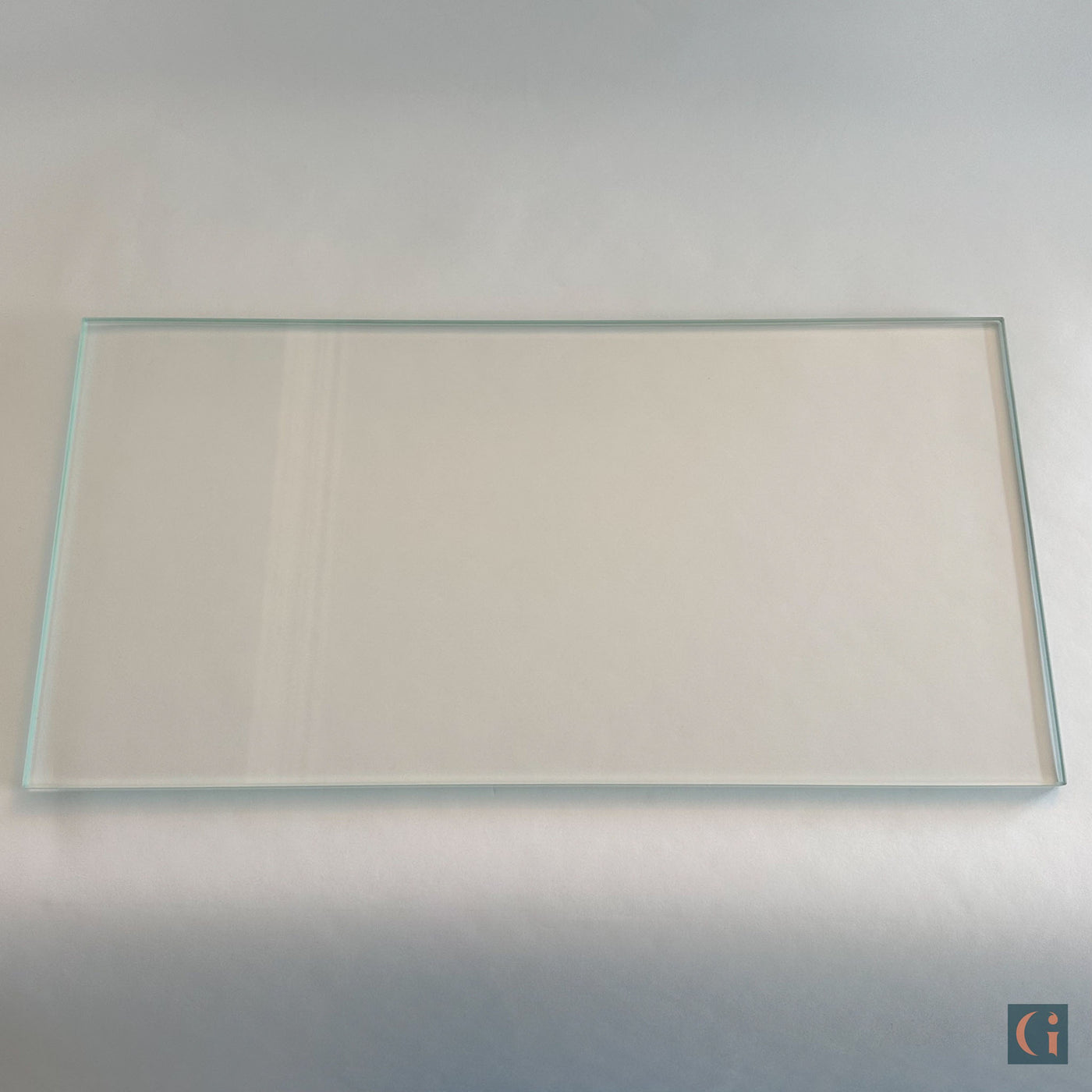 Ultra Clear Rectangle Shelf Powdered Edge