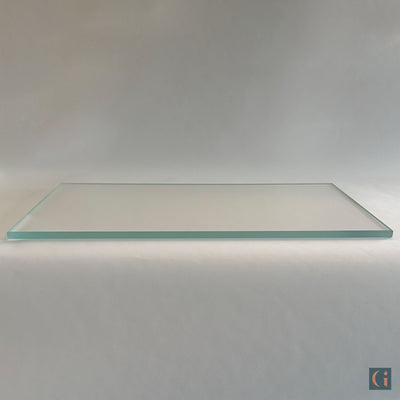 Ultra Clear Rectangle Shelf Powdered Edge